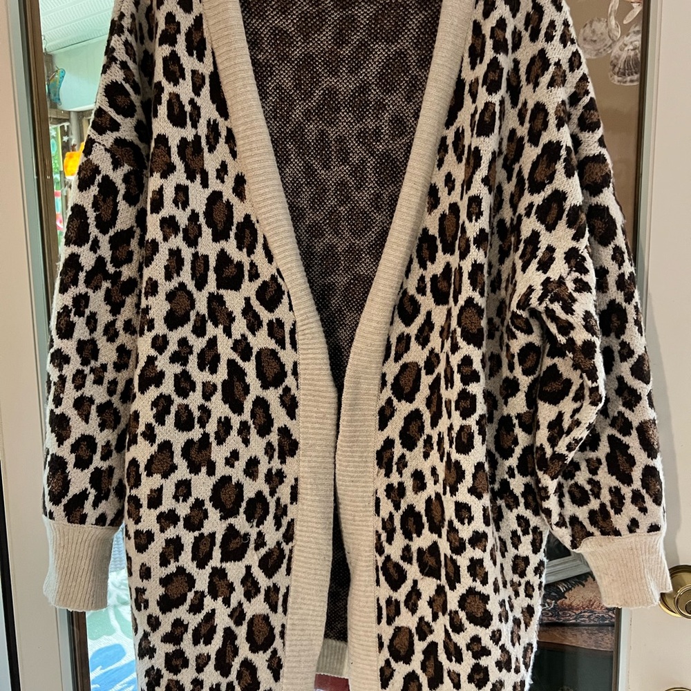 Leopard print cardigan